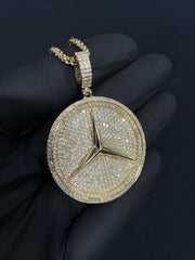 6.35CT Diamond Three Pointed Star Pendant in 14K Gold - White Carat Diamonds 