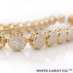 14K Yellow Gold Diamond Bracelet - White Carat - USA & Canada