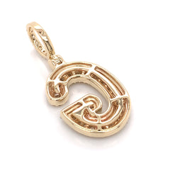 1.00 CT. Diamond Baguette Letter "G" Pendant in 10K Gold - White Carat - USA & Canada