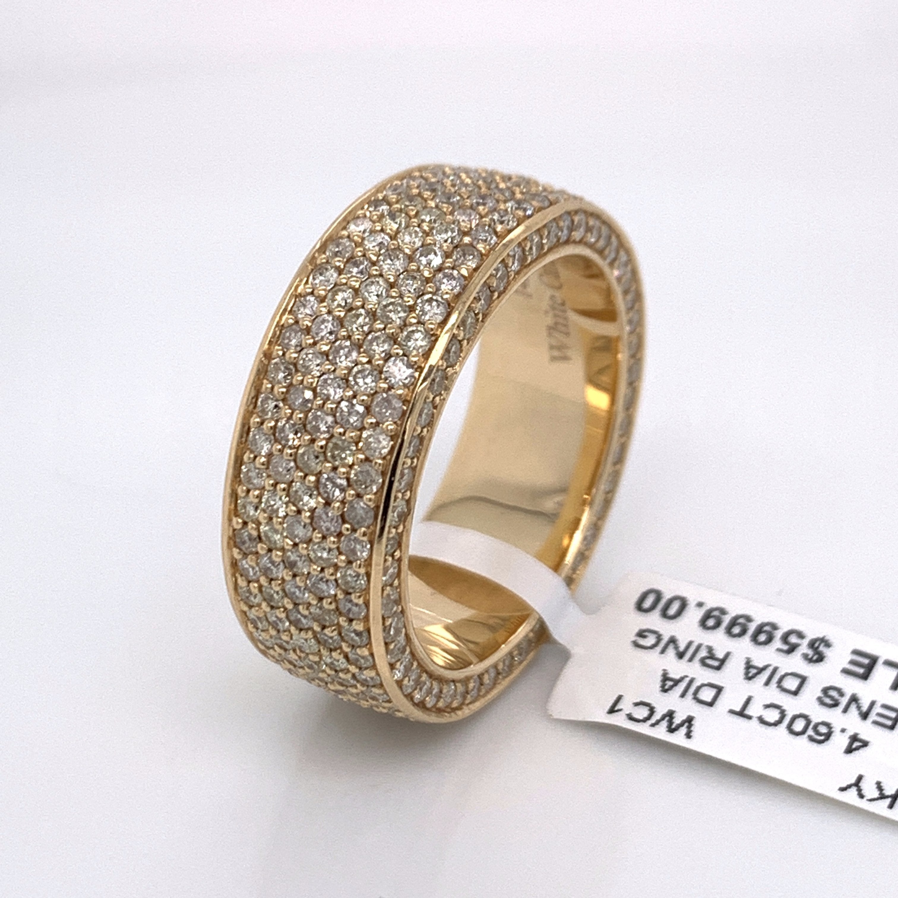 4.60CT Diamond 14K Yellow Gold Ring - White Carat - USA & Canada