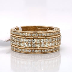 3.00CT Diamond Double Layer Band in  14K Gold - White Carat - USA & Canada