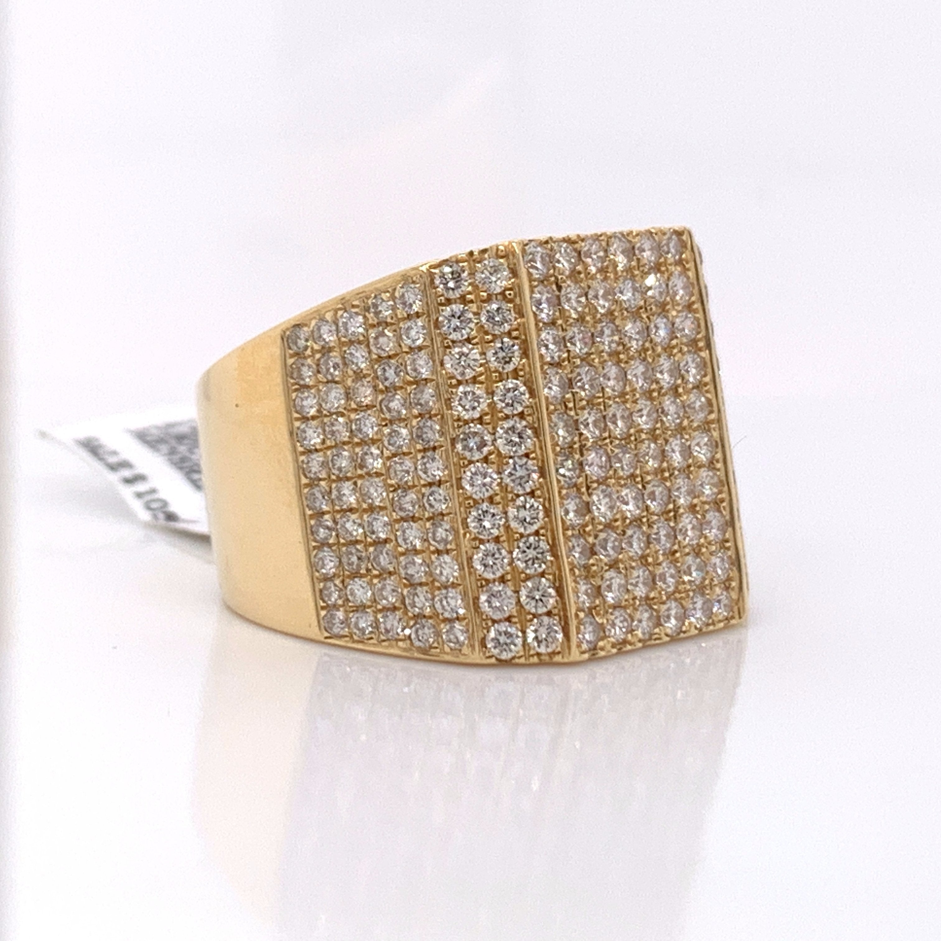 3.80CT Diamond 14K Yellow Gold Ring - White Carat - USA & Canada
