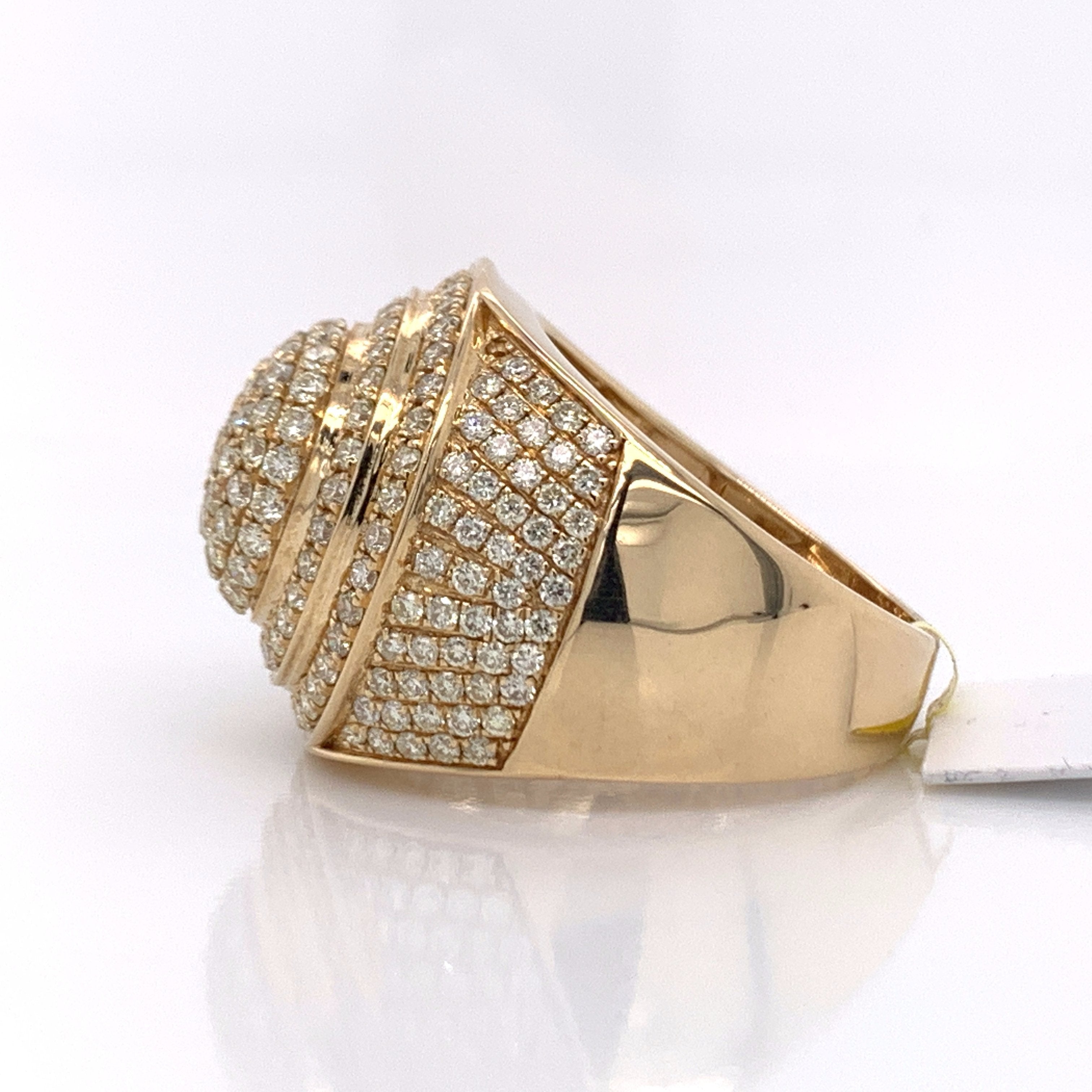 3.05CT Diamond 10K Yellow Gold Ring - White Carat - USA & Canada