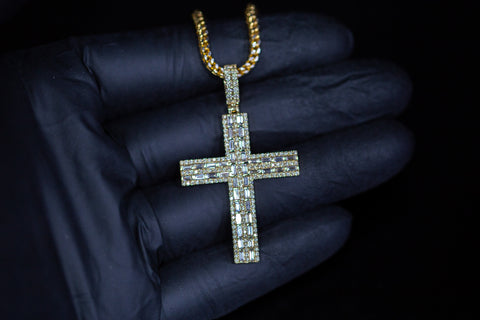 2.50 CT. Diamond Cross Pendant in 10KT Gold - White Carat Diamonds 