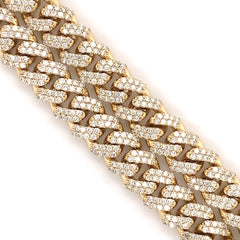 17.00 CT. Diamond Miami Cuban Chain in 10KT Gold - White Carat - USA & Canada