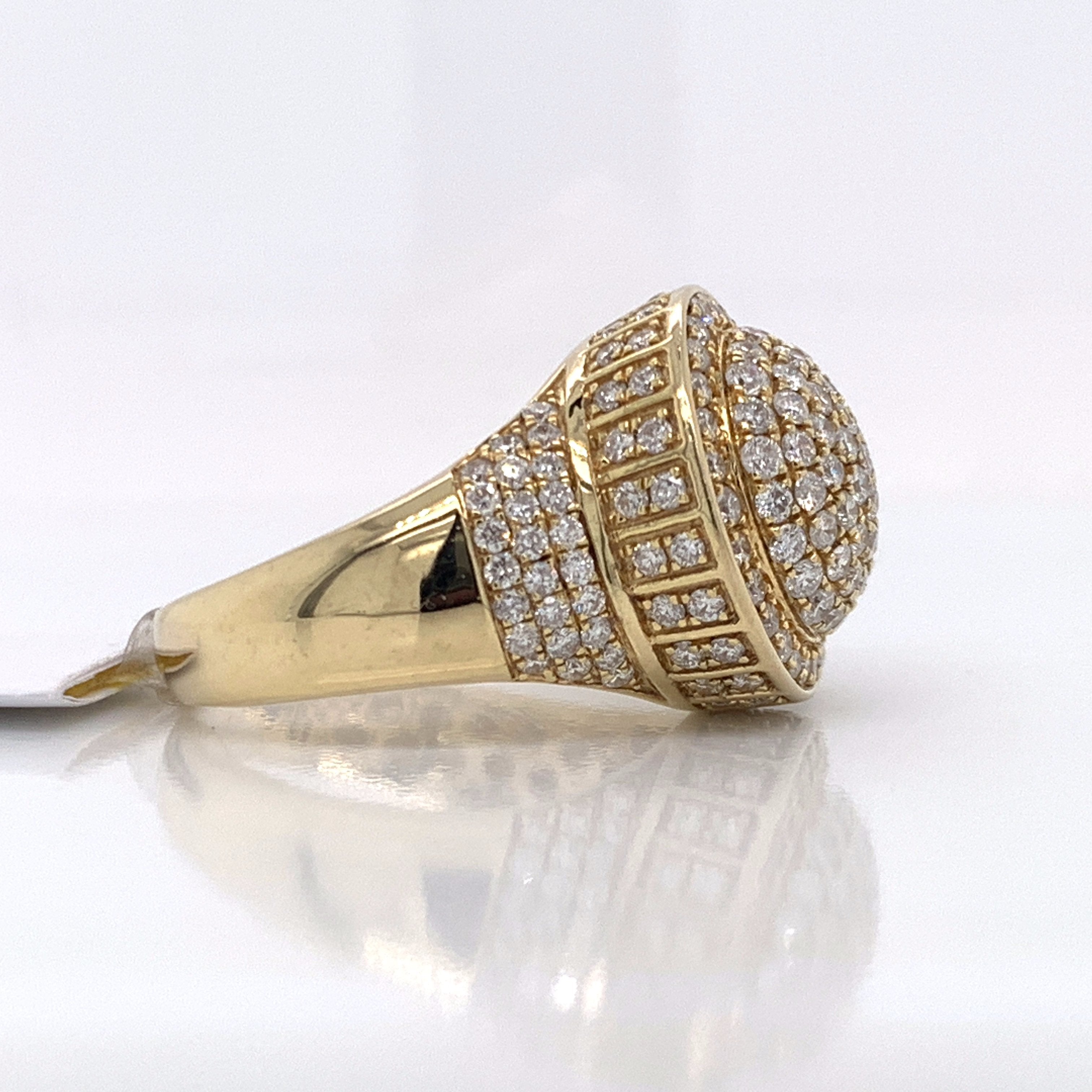 2.85CT Diamond 10K Yellow Gold Ring - White Carat - USA & Canada