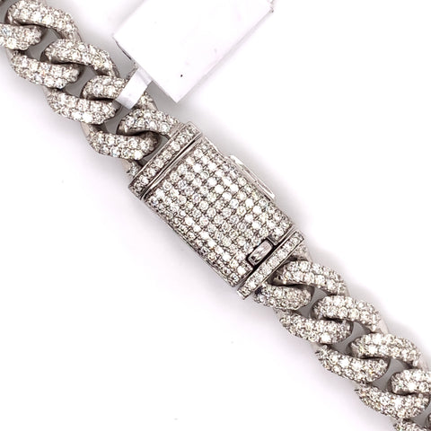 26.00 CT. Diamond Cuban Chain in 10KT Gold - White Carat - USA & Canada