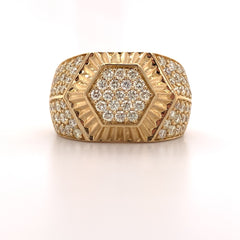 2.00 CT. Diamond Hexagonal Ring in Gold - White Carat - USA & Canada