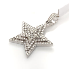 4.00 CT. Diamond Star Pendant in 10KT White Gold - White Carat - USA & Canada