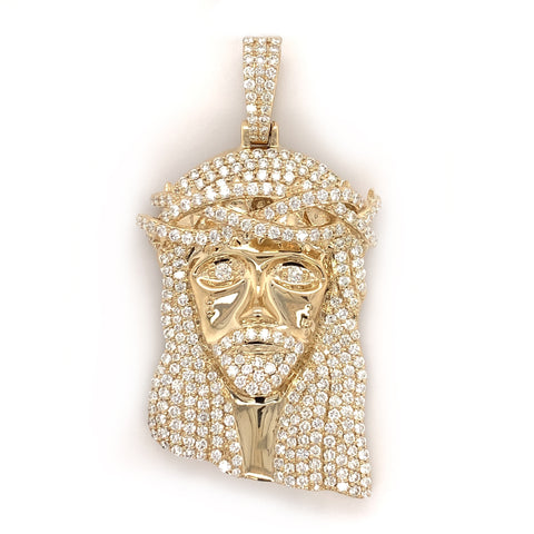 Diamond Jesus Pendant 10K - White Carat - USA & Canada