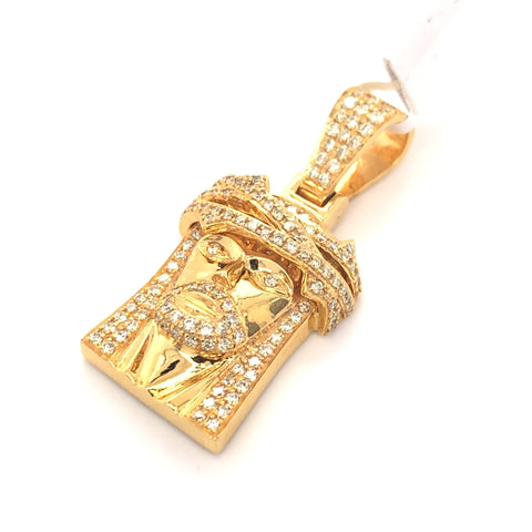 1.50 CT. Diamond Jesus Pendant in 10KT Gold - White Carat - USA & Canada