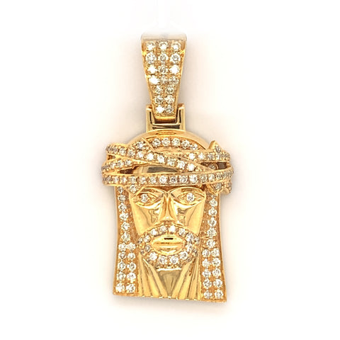 Diamond Jesus Pendant 10K - White Carat - USA & Canada