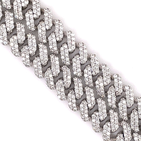 20.00 CT. VVS Diamond Cuban Chain in 14KT Gold (9.0mm) - White Carat - USA & Canada