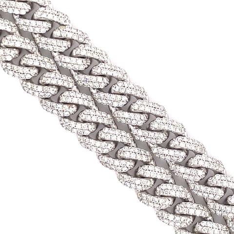 18.00 CT. VVS Diamond Cuban Chain in 10KT Gold (8.5mm) - White Carat - USA & Canada