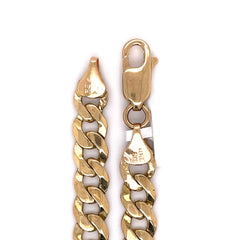 9mm Gold Cuban Bracelet 10K - White Carat - USA & Canada