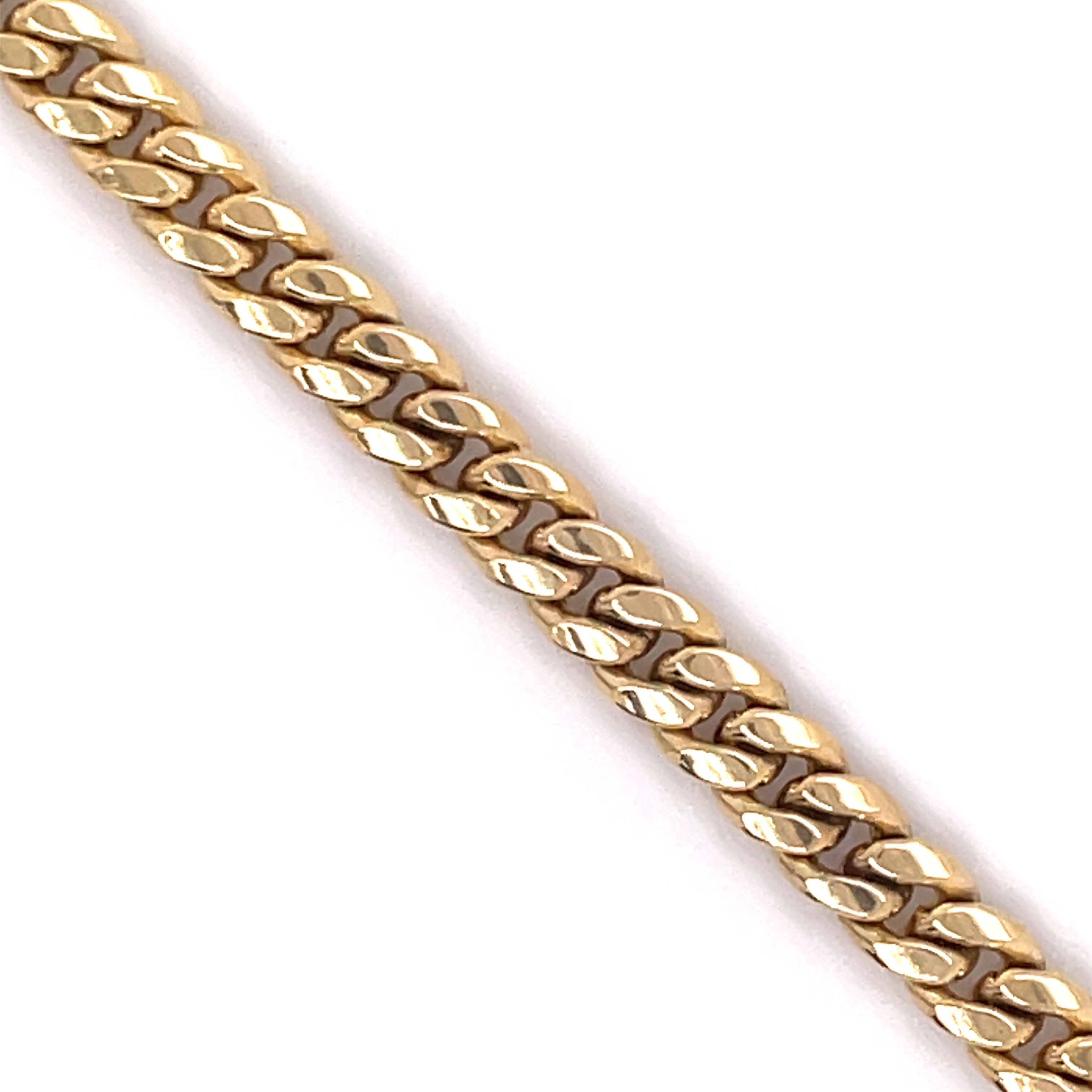10K Gold Cuban Bracelet (Regular)-5MM - White Carat - USA & Canada
