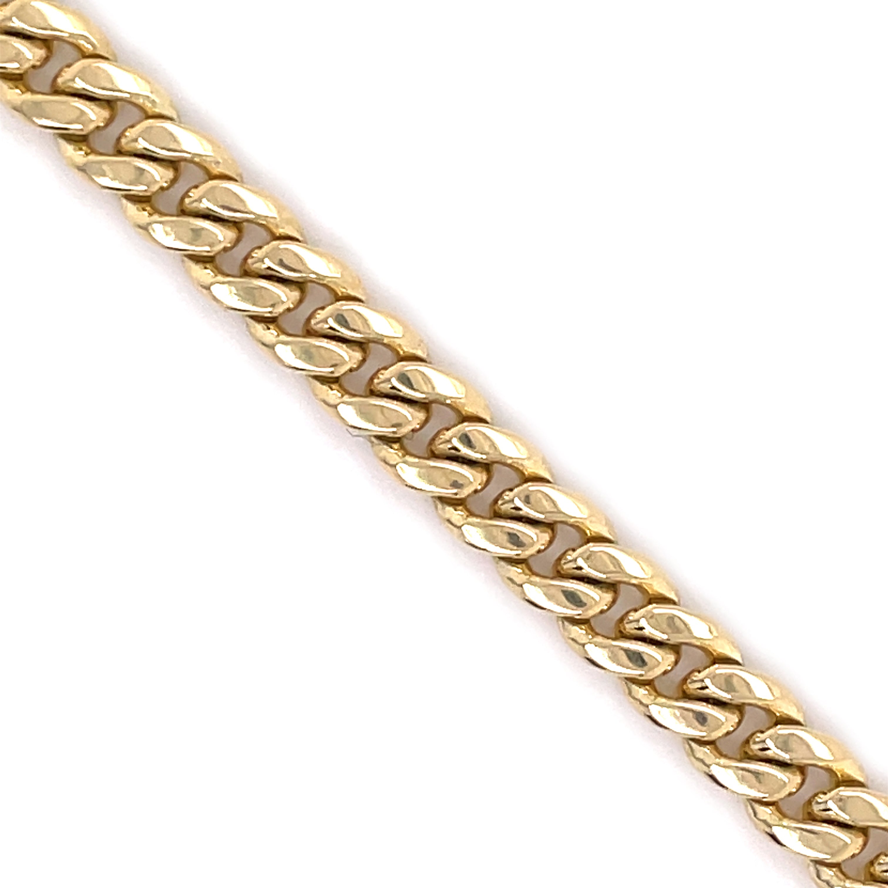 6mm Gold Miami Cuban Bracelet 10K - White Carat - USA & Canada