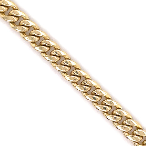 6mm Gold Miami Cuban Bracelet 10K - White Carat - USA & Canada