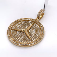 6.35CT Diamond Three Pointed Star Pendant in 14K Gold - White Carat Diamonds 