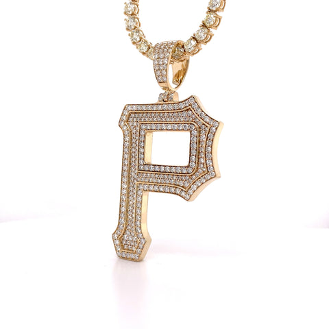 3.00 CT. Diamond Letter "P" Pendant in 10KT Gold - White Carat - USA & Canada