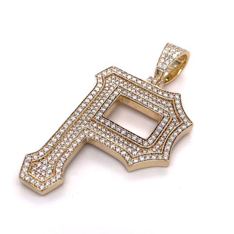 3.00 CT. Diamond Letter "P" Pendant in 10KT Gold - White Carat - USA & Canada