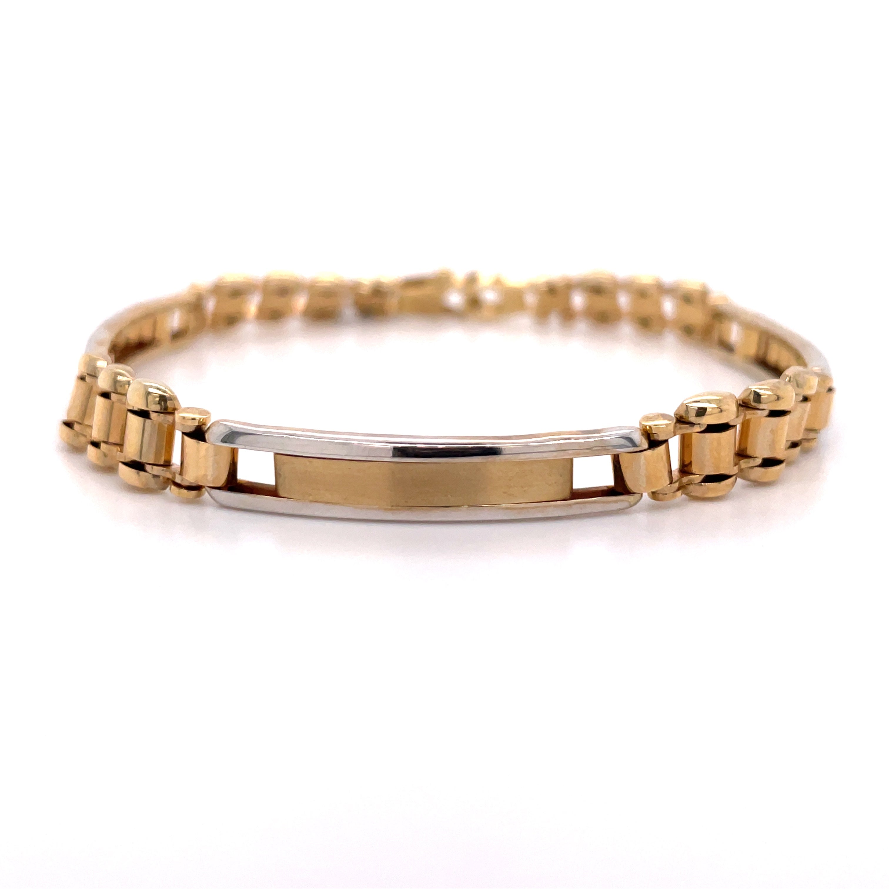 10K Gold Fancy Link Bracelet (Regular)-8MM - White Carat - USA & Canada