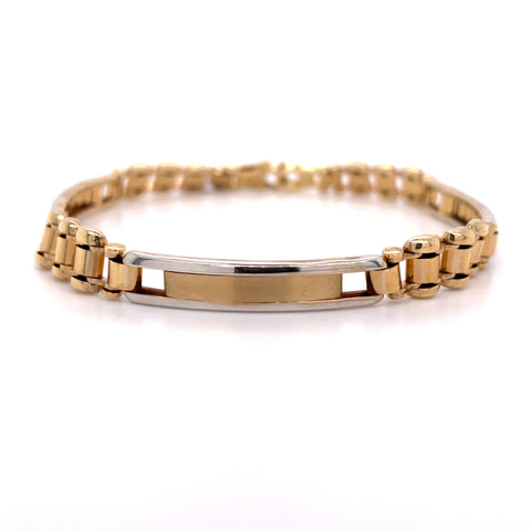 10K Gold Fancy Link Bracelet (Regular)-8MM - White Carat - USA & Canada