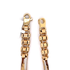8mm Gold Fancy Link Bracelet 10K - White Carat - USA & Canada