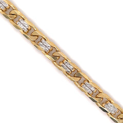 10K Gold Fancy Link Bracelet (Regular)-7MM - White Carat - USA & Canada