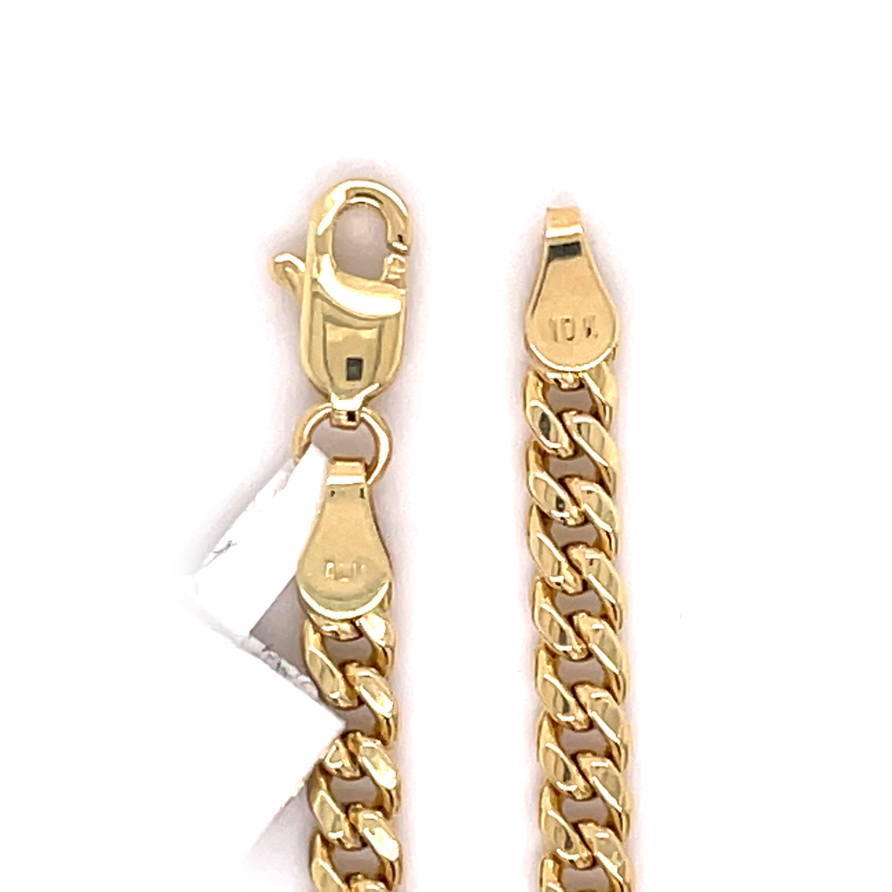 5mm Gold Miami Cuban Bracelet 10K - White Carat - USA & Canada