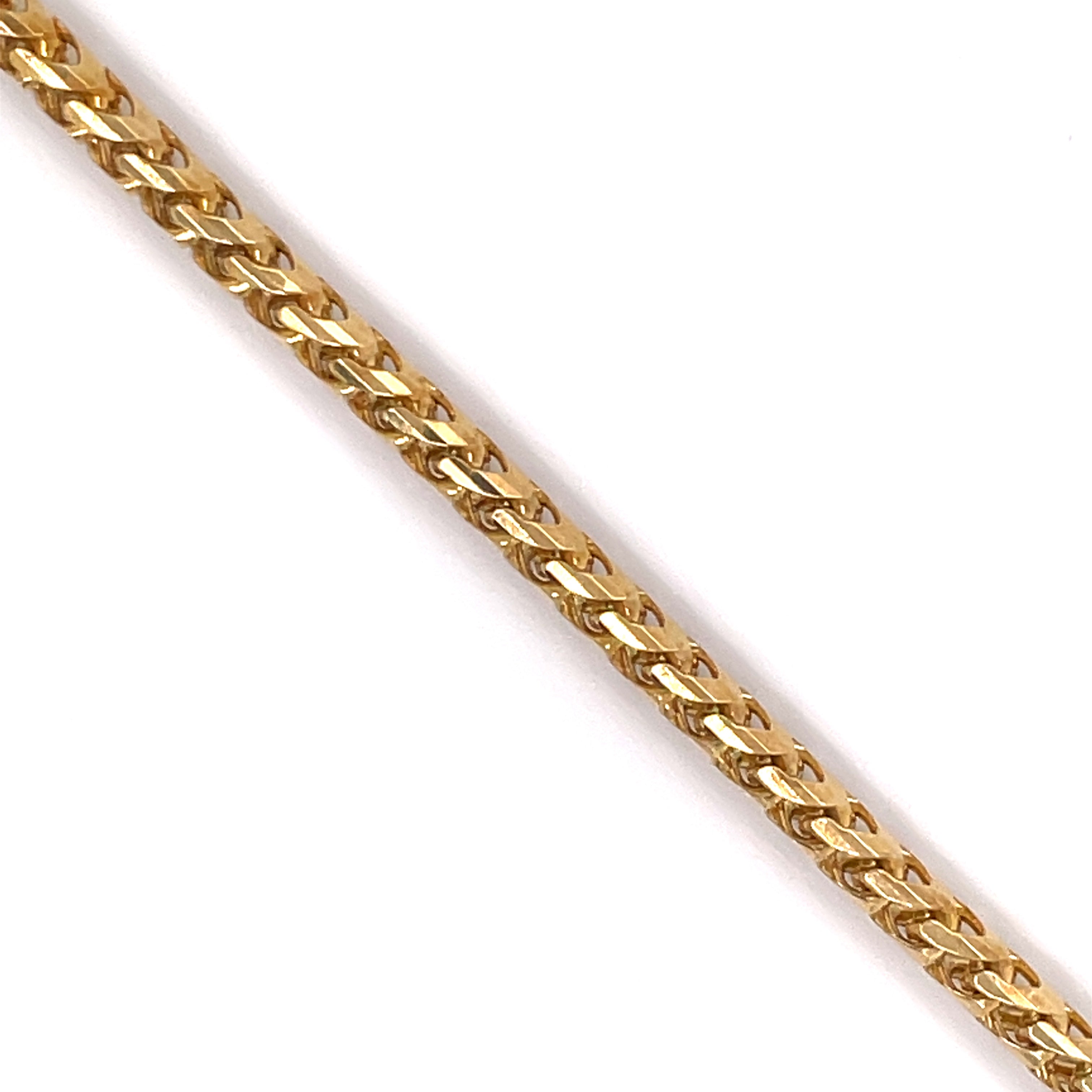 10K Gold Rounded Franco Bracelet (Regular)-3MM - White Carat - USA & Canada