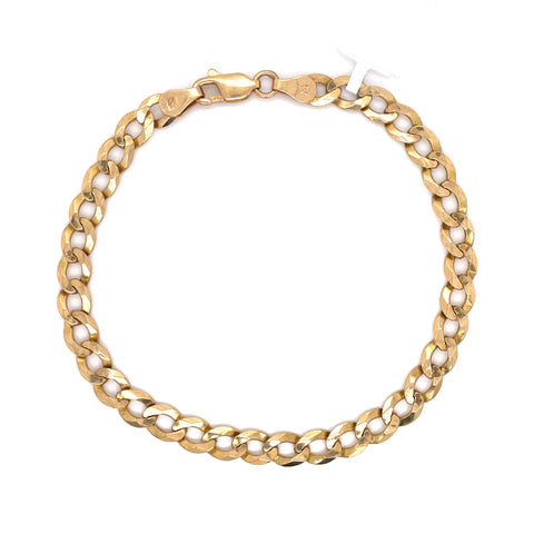 6.5mm Gold Cuban Bracelet 10K - White Carat - USA & Canada