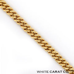 4.31CT Diamond Cuban Bracelet 10K Gold - 7.5mm - White Carat - USA & Canada