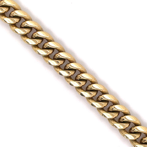 7.5mm Solid Gold Miami Cuban Bracelet 10K - White Carat - USA & Canada