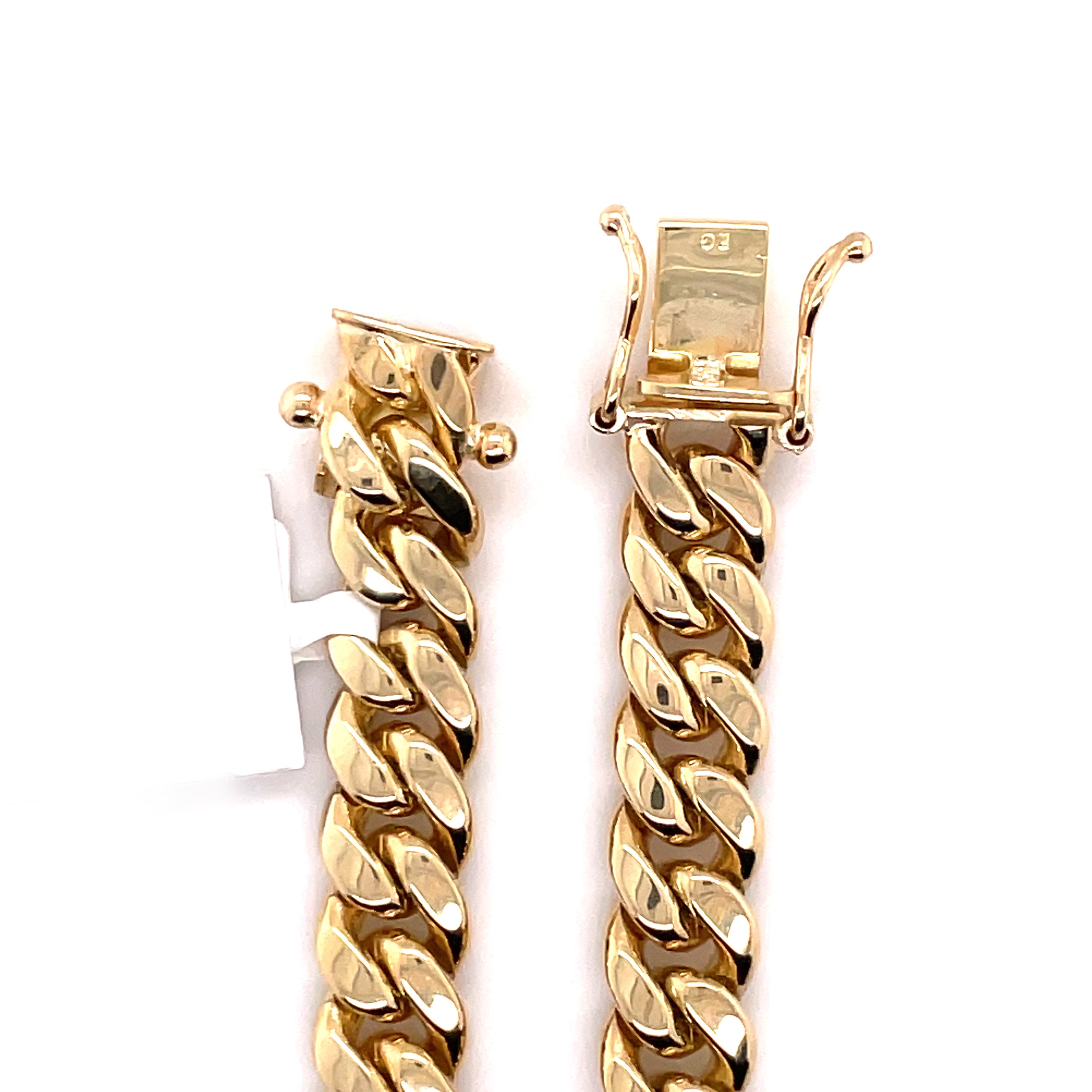 6.5mm Gold Miami Cuban Bracelet 10K - White Carat - USA & Canada