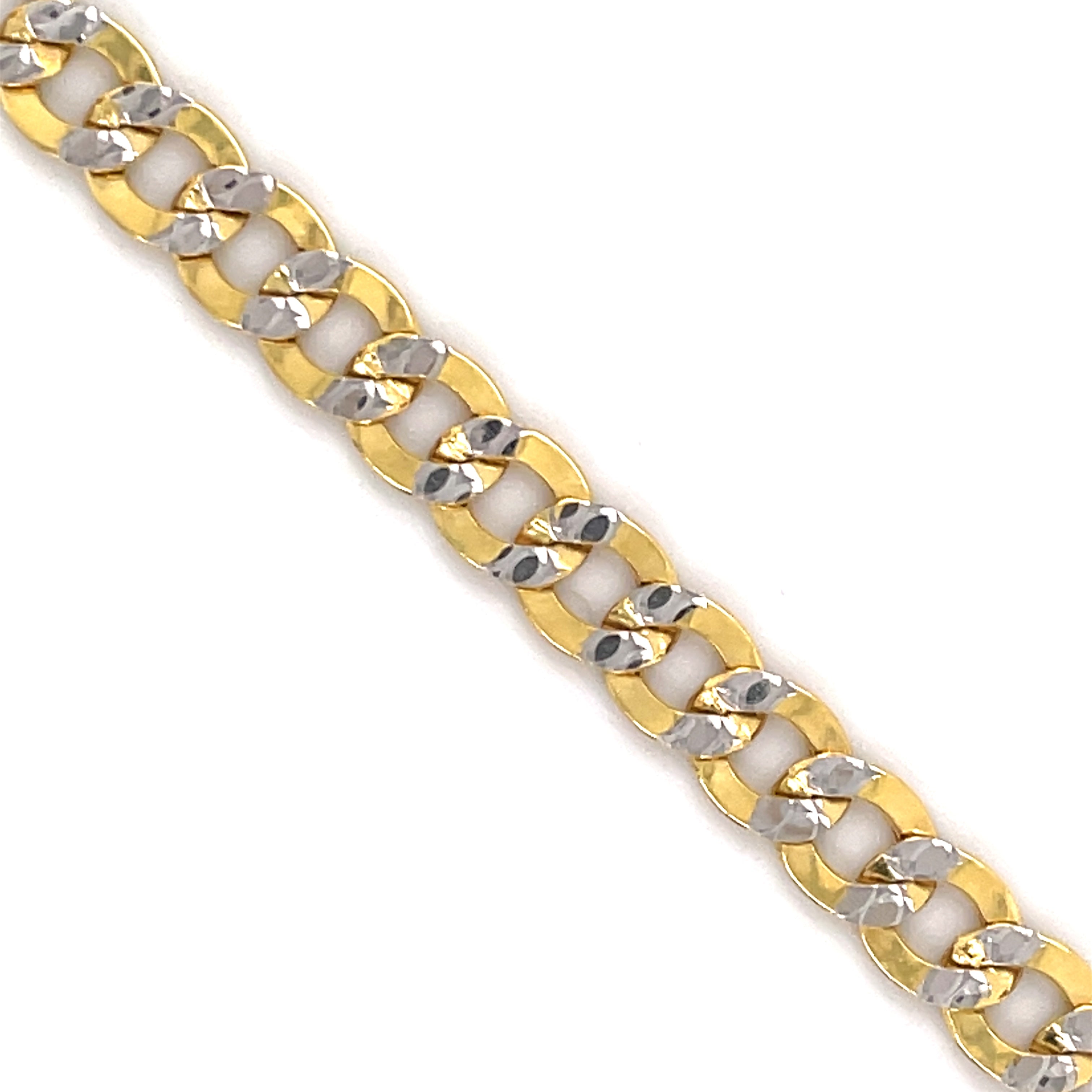 10K Gold Cuban Bracelet (Regular) - 6.0MM - White Carat - USA & Canada