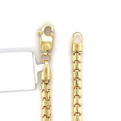10K Gold Rounded Franco Bracelet (Regular) - 4.0MM - White Carat - USA & Canada