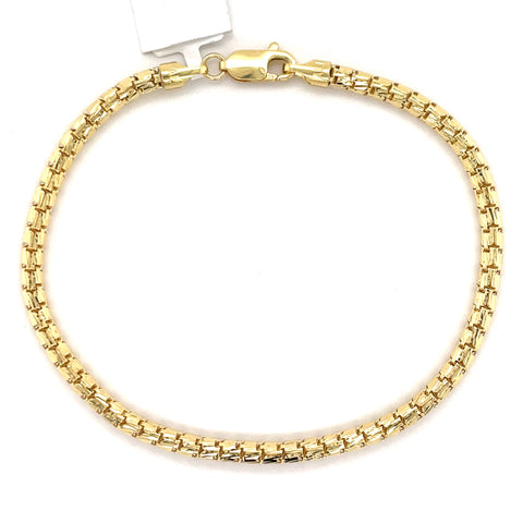 10K Gold Rounded Franco Bracelet (Regular) - 4.0MM - White Carat - USA & Canada