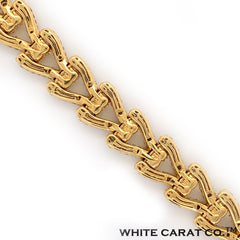 15.16CT Diamond Superman Link Bracelet 10K Gold - 12mm - White Carat - USA & Canada