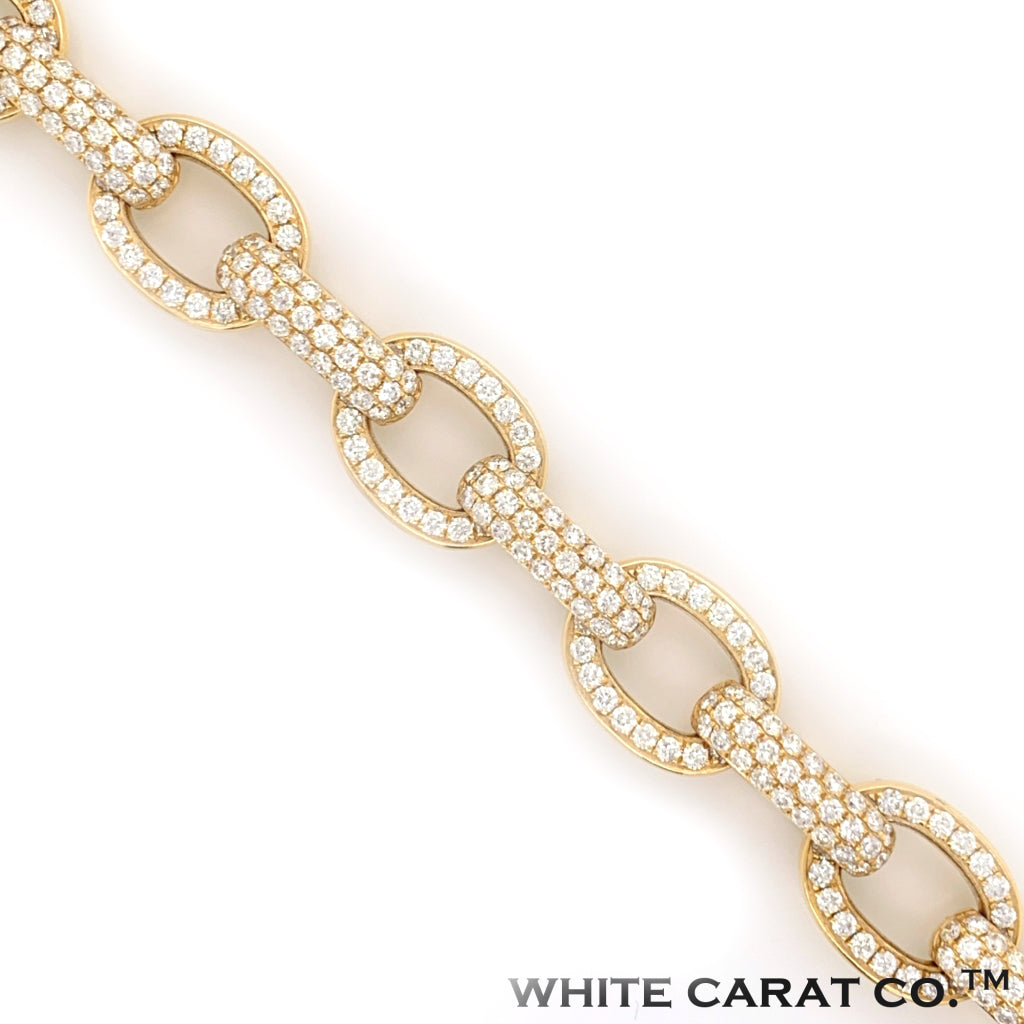 8.50CT Diamond Hermes-Rolo Bracelet 10K Gold - 12.5mm - White Carat - USA & Canada