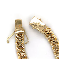 8.00CT Diamond Smooth Edge Cuban Bracelet in 10K Gold - 10mm - White Carat Diamonds 