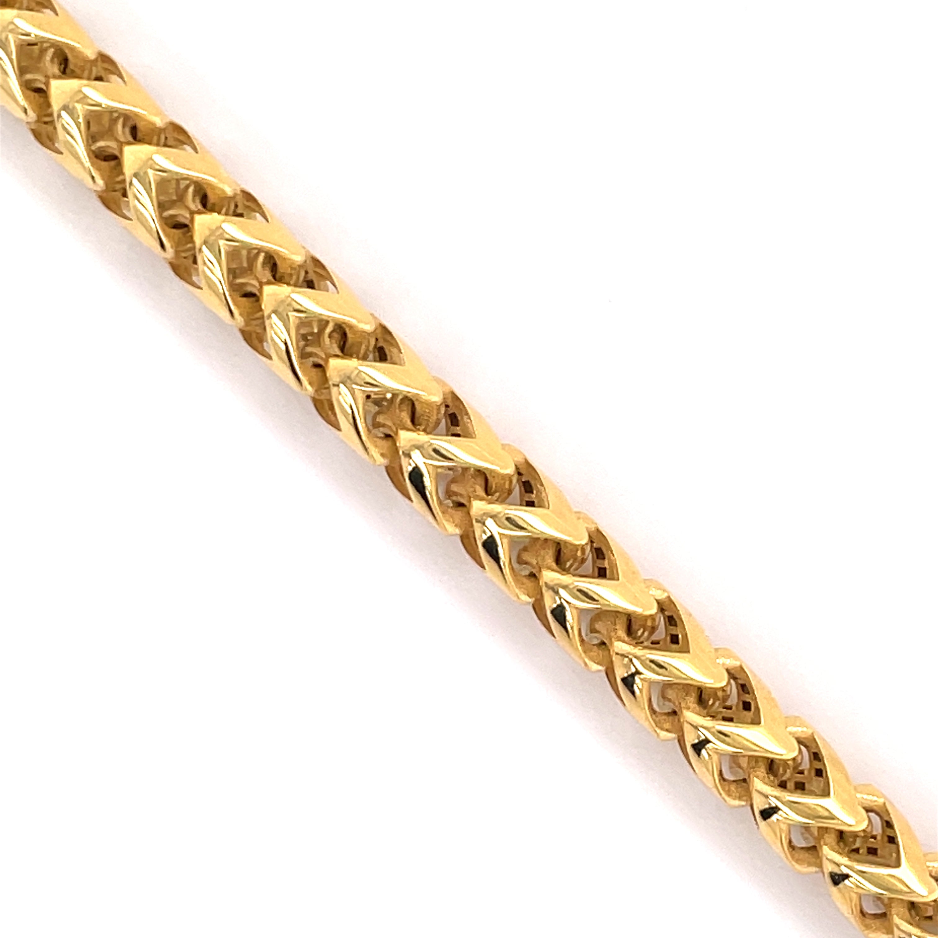10K Gold Rounded Franco Bracelet (Regular) - 6.0MM - White Carat - USA & Canada