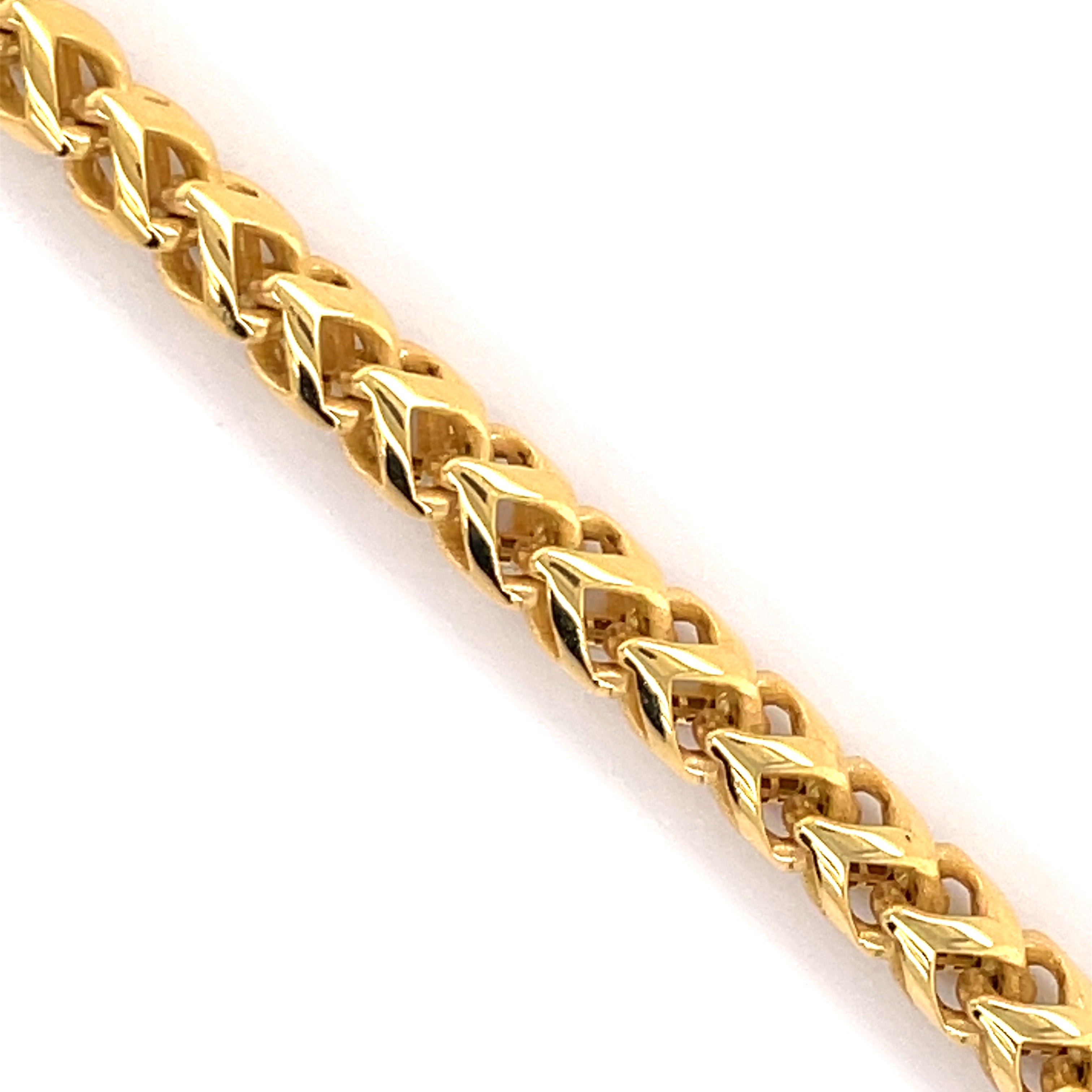 10K Gold Rounded Franco Bracelet (Regular)- 5.0MM - White Carat - USA & Canada