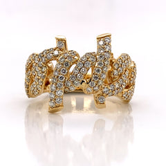 1.60 CT. Diamond 10KT Yellow Gold Ring - White Carat Diamonds 