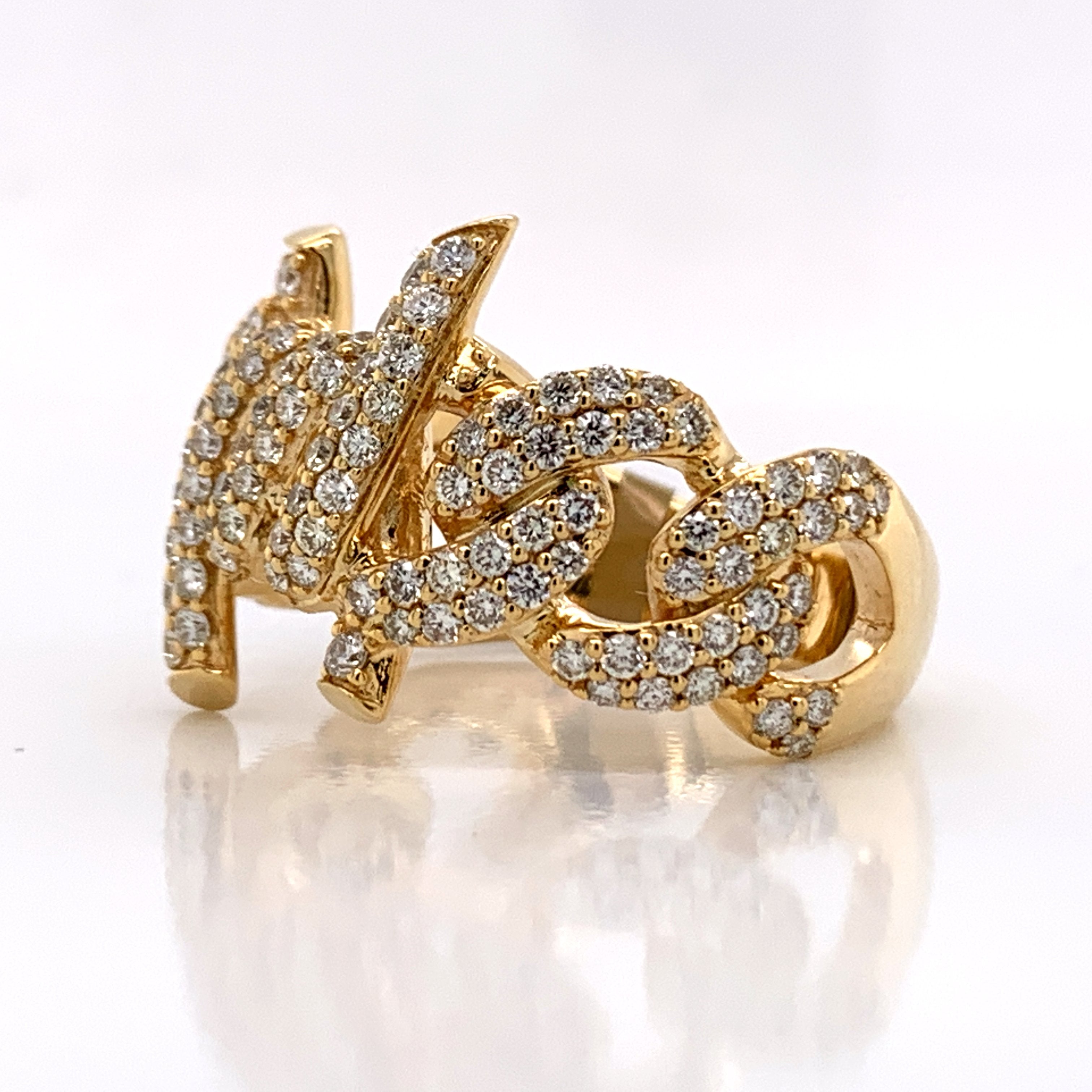 1.60 CT. Diamond 10KT Yellow Gold Ring - White Carat Diamonds 