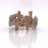 1.60CT Diamond 10K Rose and White Gold Ring - White Carat Diamonds 