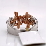 1.60CT Diamond 10K Rose and White Gold Ring - White Carat Diamonds 