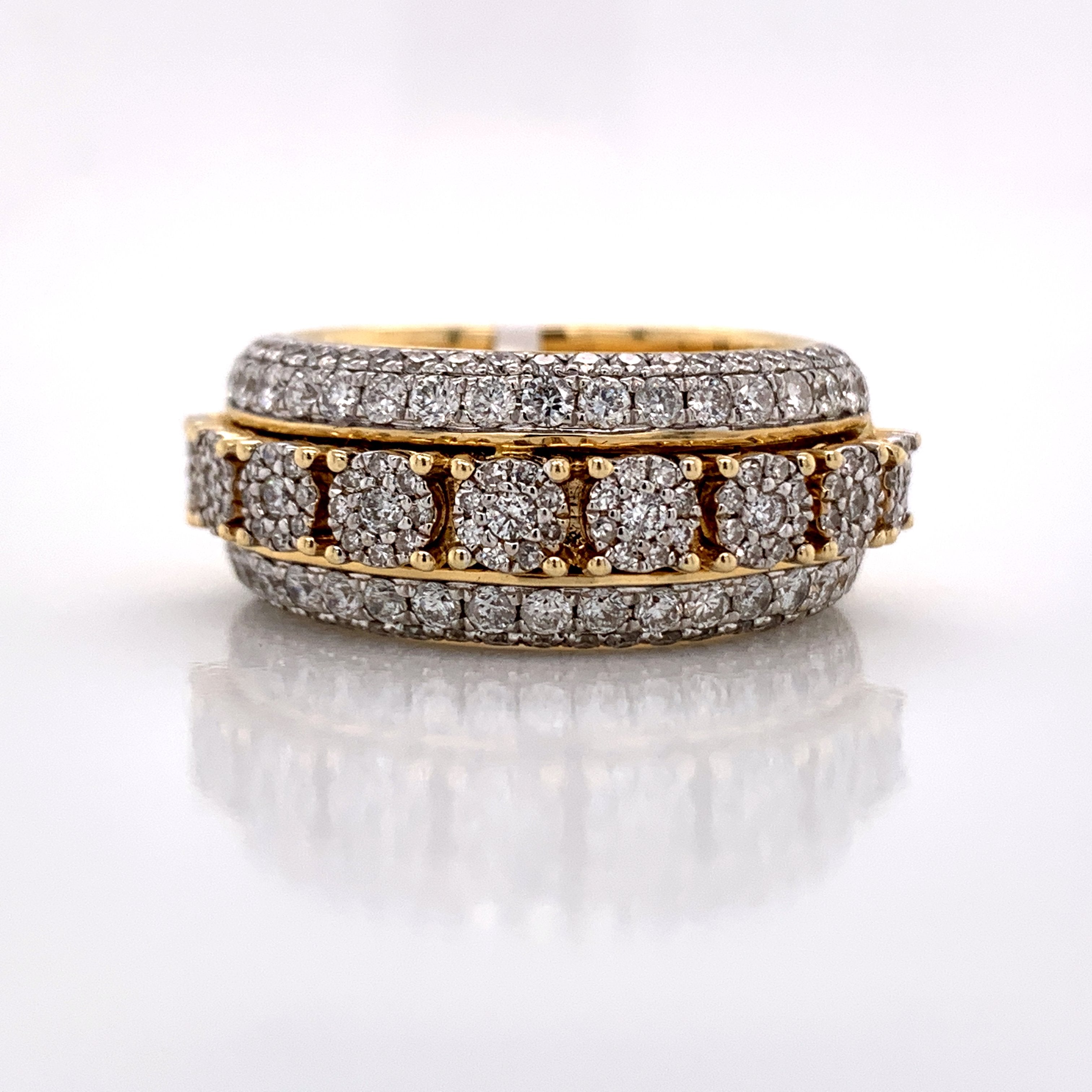 1.84CT Diamond 14K Yellow Gold Ring - White Carat Diamonds 