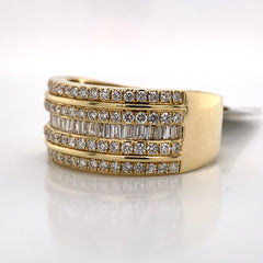 1.08CT Diamond 10K Gold Ring - White Carat Diamonds 