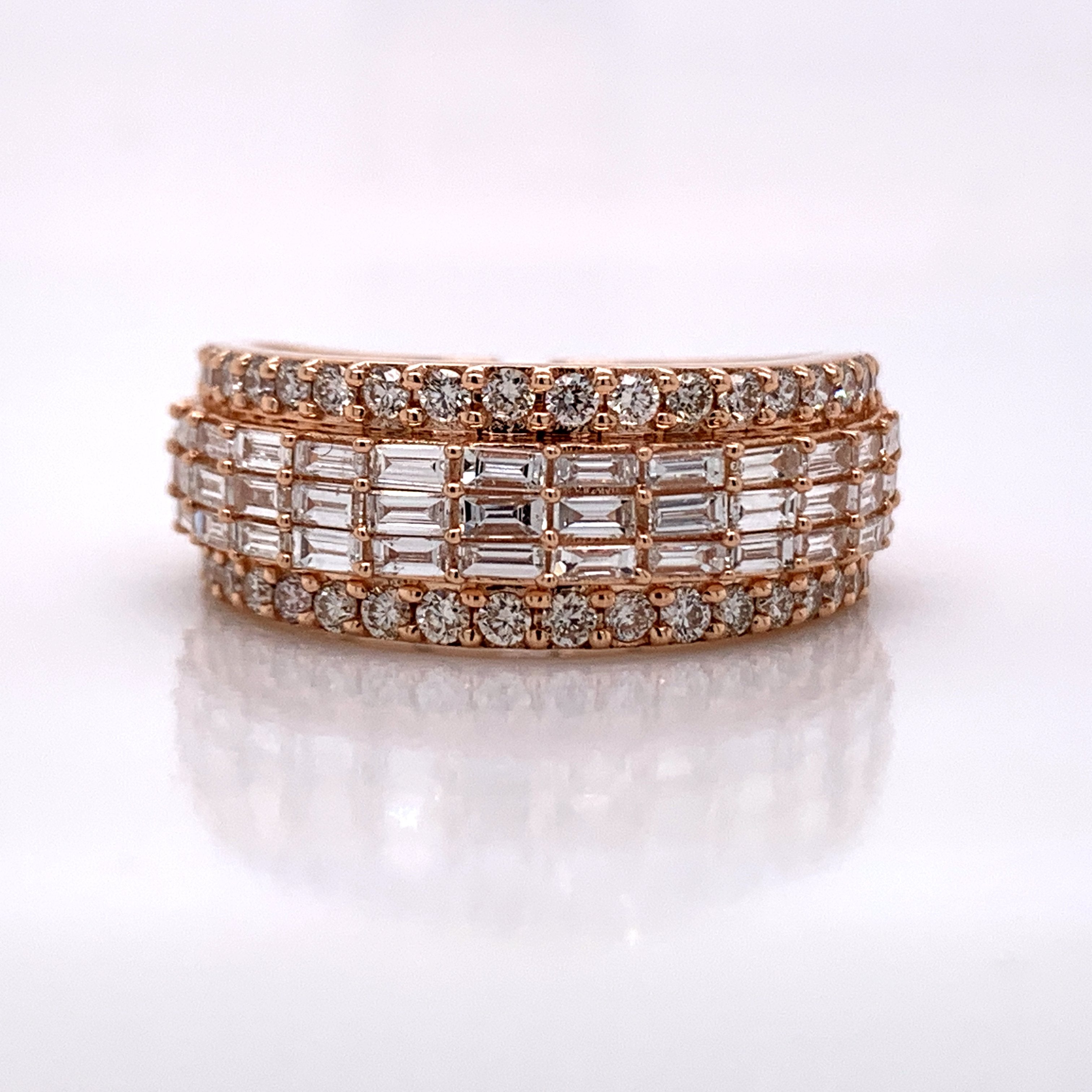 1.92CT Diamond 14K Rose Gold Ring - White Carat Diamonds 